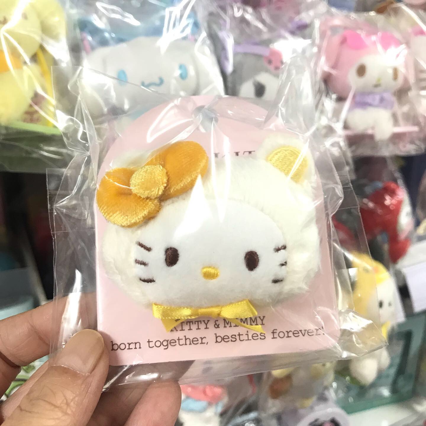 Hello Kitty & Mimmy 公仔髮夾一對