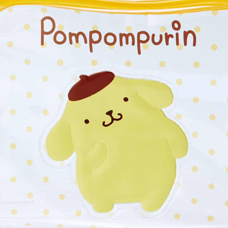 PomPomPurin 透明波點拉鍊袋