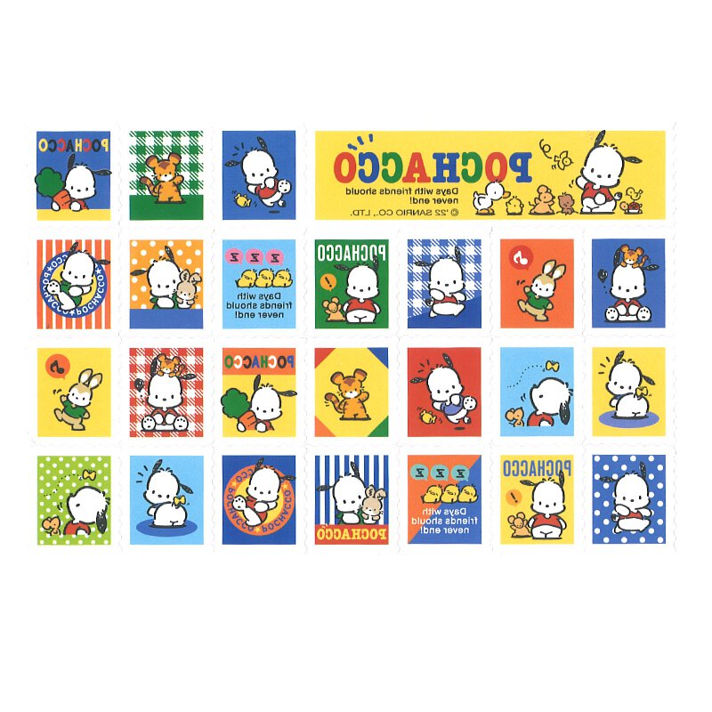 Pochacco 郵票造型貼紙套裝