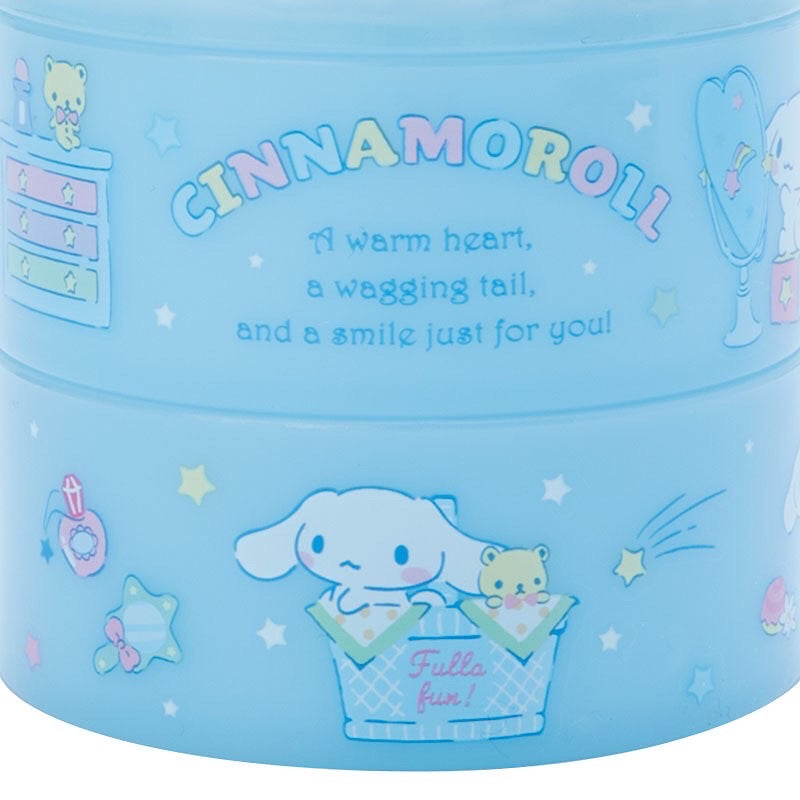 Cinnamoroll 透明蓋圓形兩層收納盒