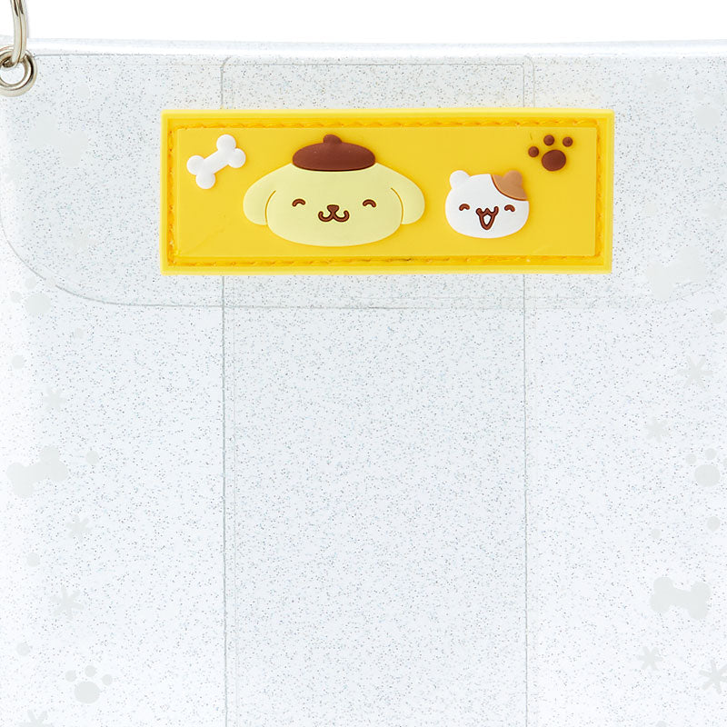 PomPomPurin 透明收納袋配心形匙扣