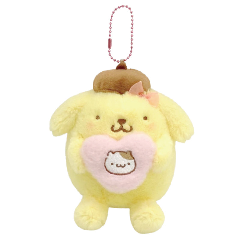 PomPomPurin 抱住朋友仔心心公仔掛件