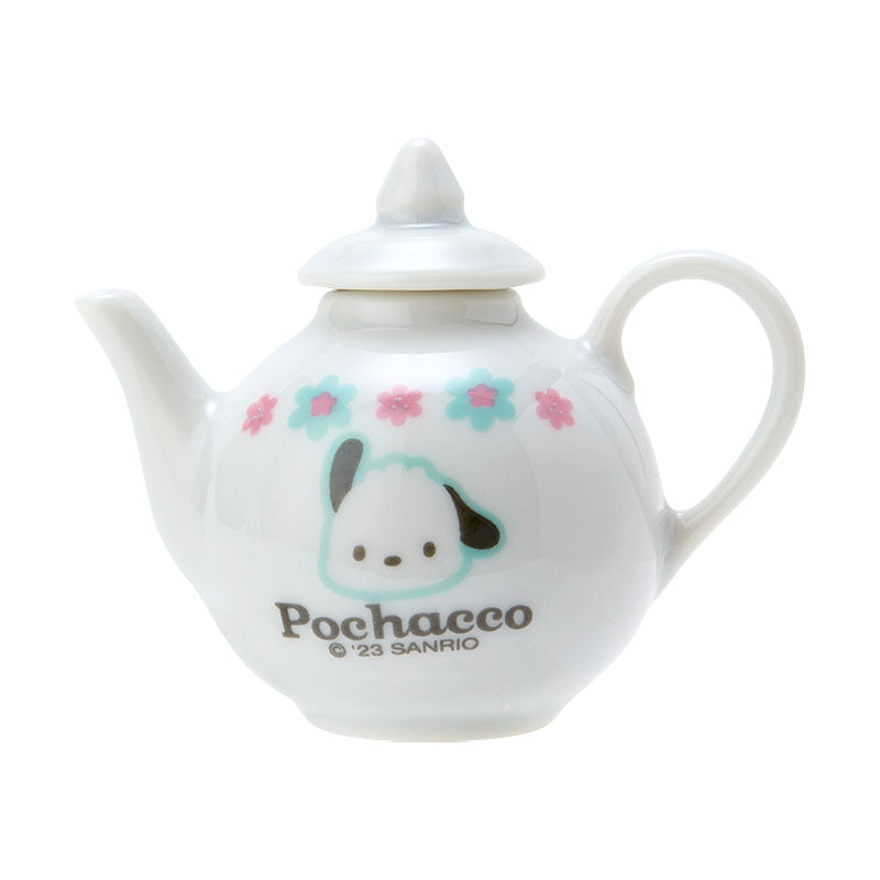 Pochacco 迷你陶瓷茶杯+茶壺+心形盒仔