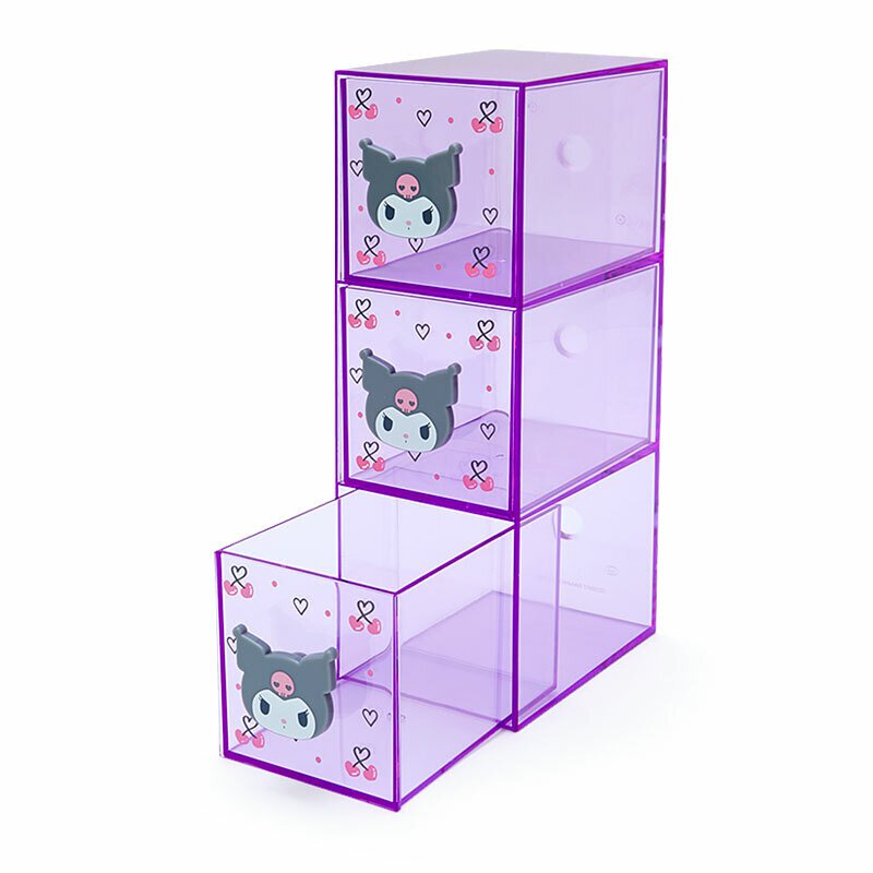 Kuromi 透明3格櫃桶