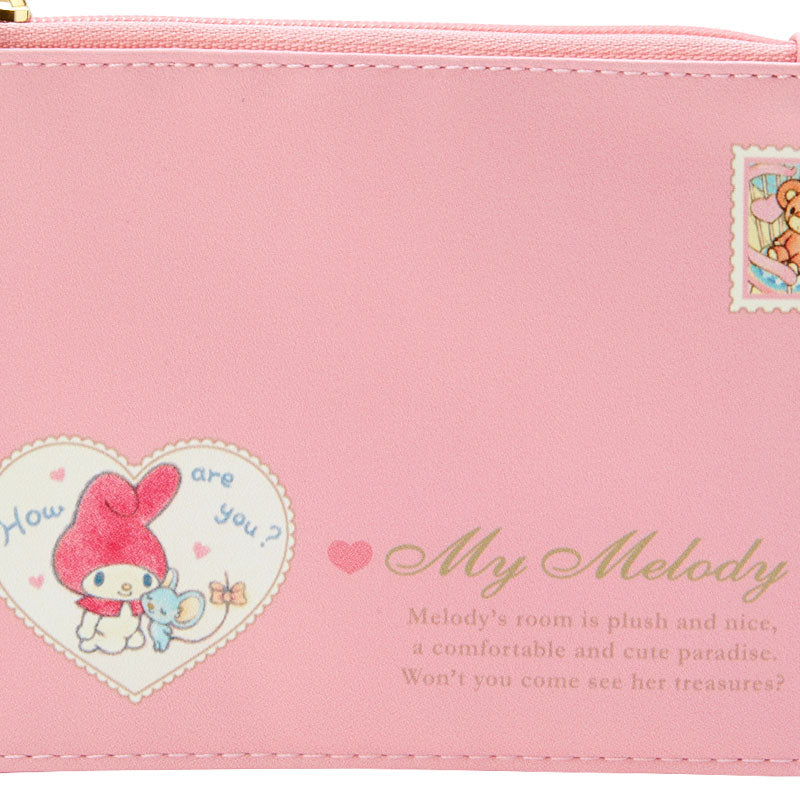 My Melody 懷舊信封造型皮製拉鍊袋