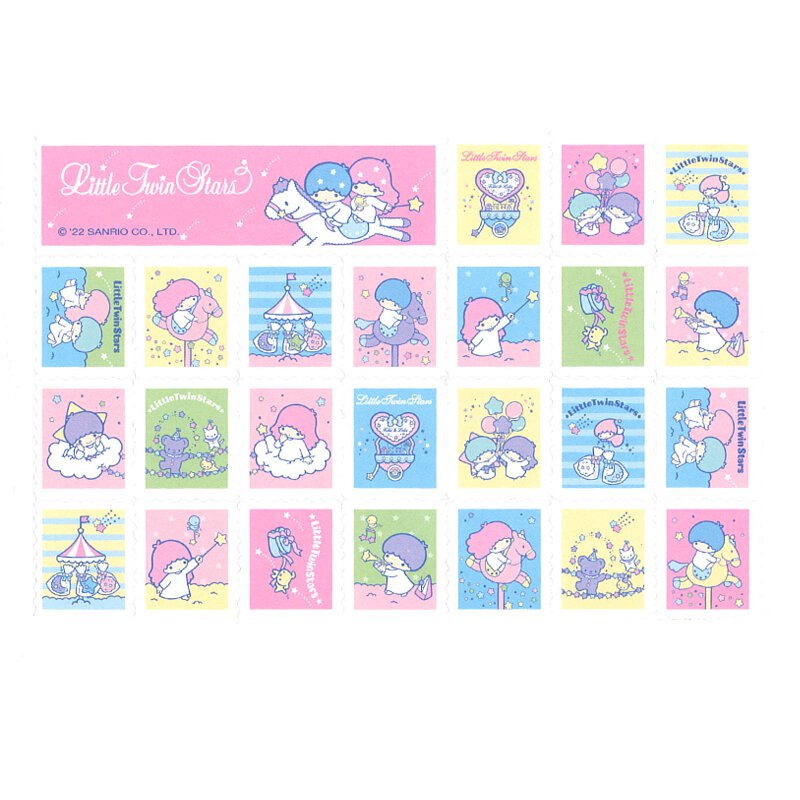 Little Twin Stars 郵票造型貼紙套裝