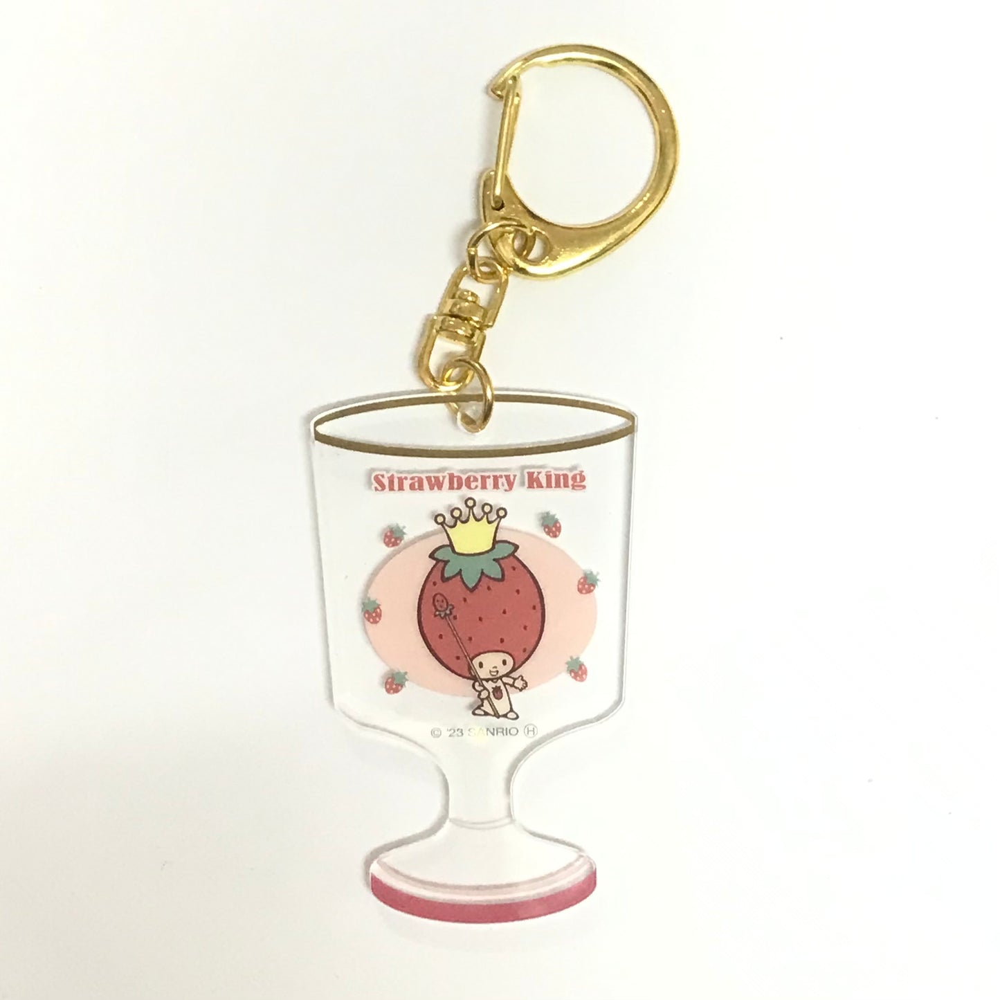 Strawberry King 復古酒杯造型匙扣