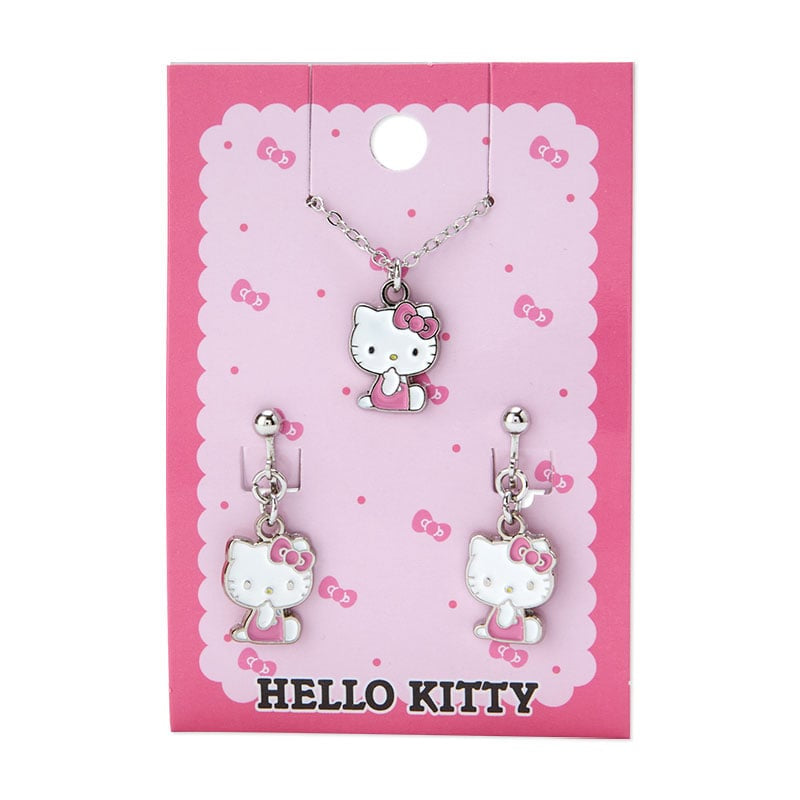 Hello Kitty 頸鏈耳環套裝