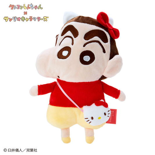 Hello Kitty x 蠟筆小新公仔拉鍊袋