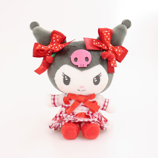 Kuromi 櫻桃白色裙公仔掛件