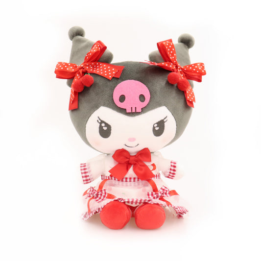 Kuromi 櫻桃白色裙公仔