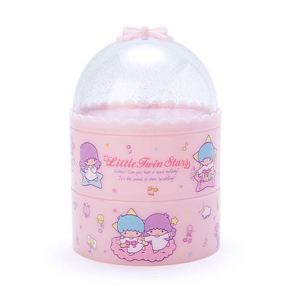 Little Twin Stars 透明蓋圓形兩層收納盒