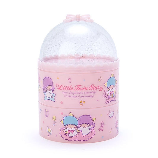 Little Twin Stars 透明蓋圓形兩層收納盒