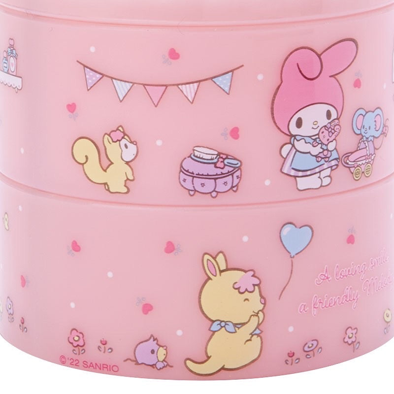 My Melody 透明蓋圓形兩層收納盒