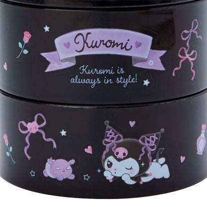 Kuromi 透明蓋圓形兩層收納盒