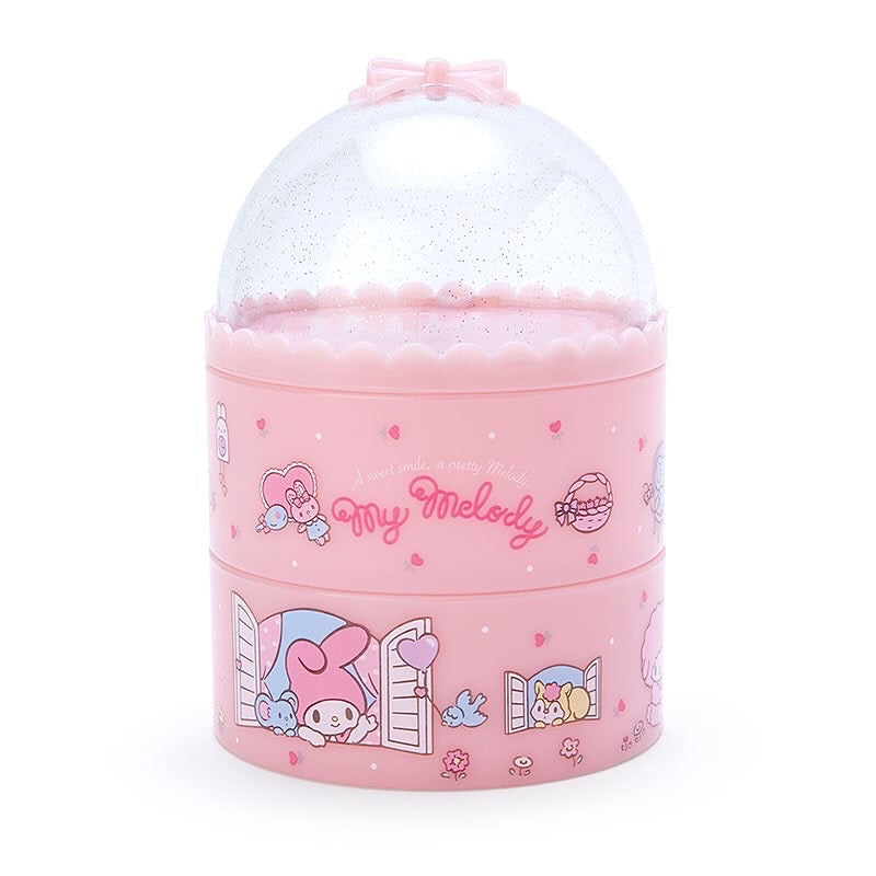 My Melody 透明蓋圓形兩層收納盒
