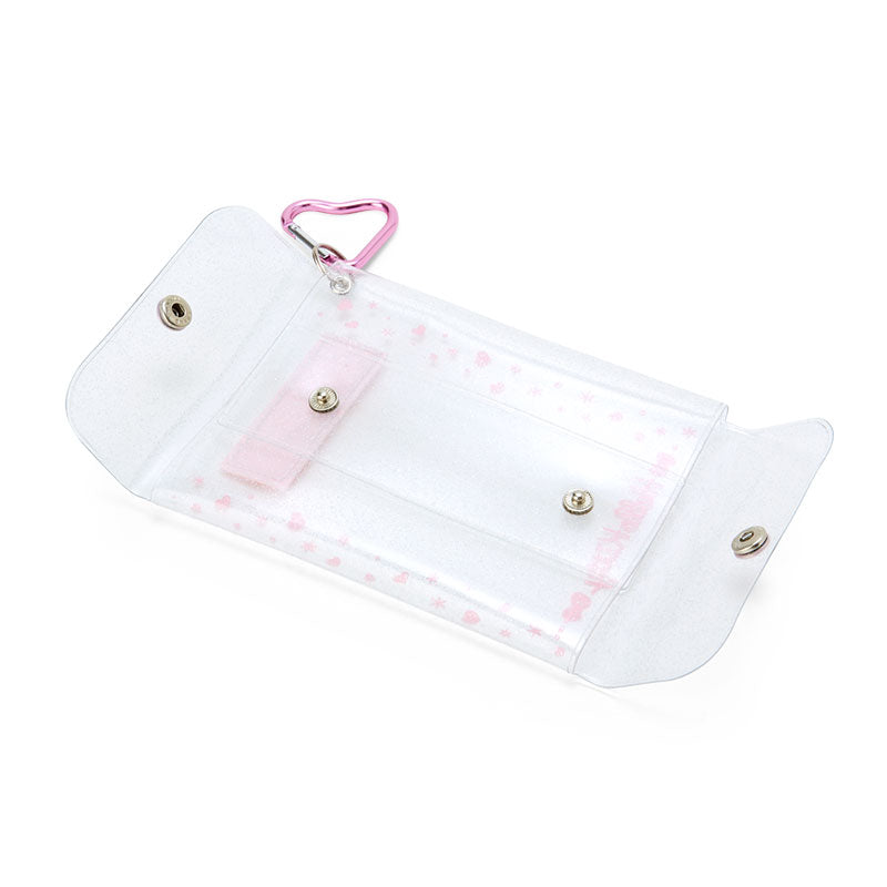 Hello Kitty 透明收納袋配心形匙扣
