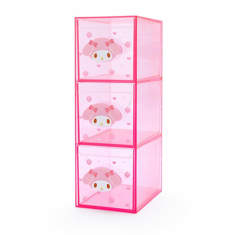 My Melody 透明3格櫃桶
