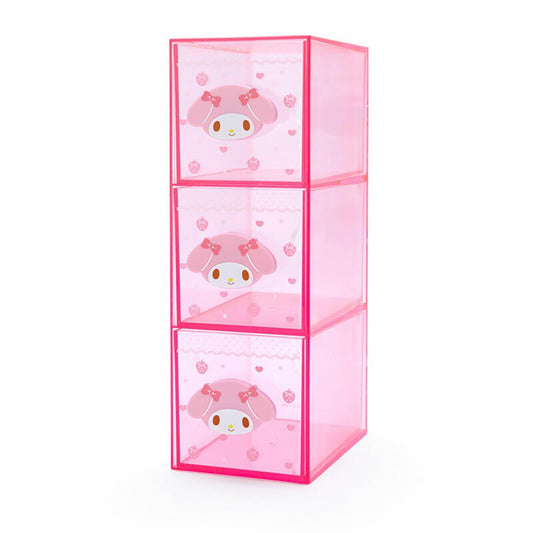 My Melody 透明3格櫃桶