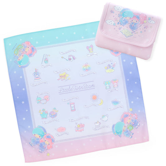 Little Twin Stars 圖鑑系列手巾仔連皮製袋