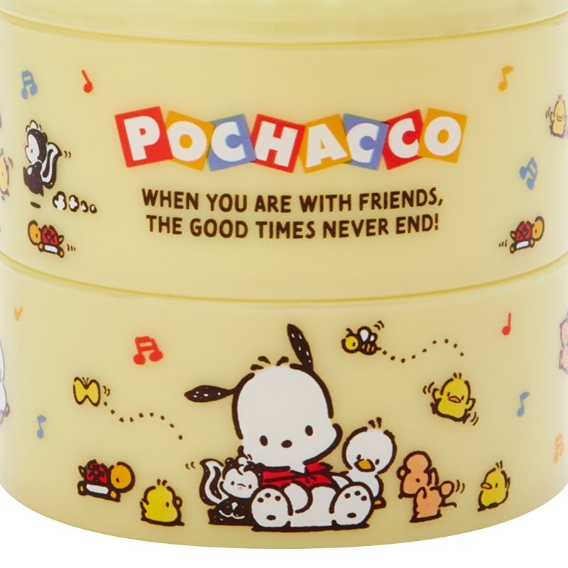 Pochacco 透明蓋圓形兩層收納盒