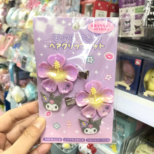 Kuromi 花花吊飾髮夾