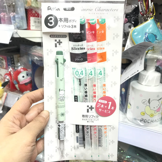 Pochacco Pentel 3色原子筆 0.4mm