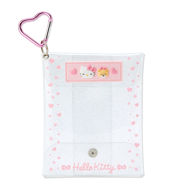 Hello Kitty 透明收納袋配心形匙扣