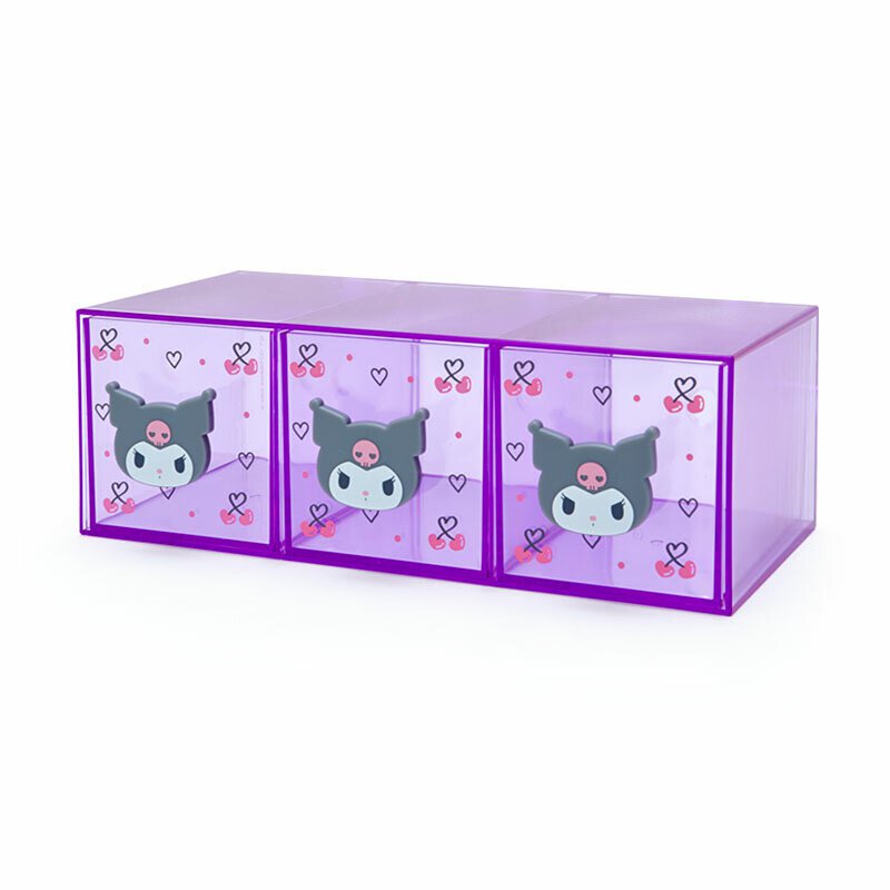 Kuromi 透明3格櫃桶