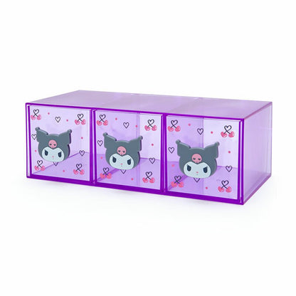 Kuromi 透明3格櫃桶