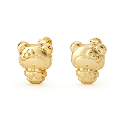 Hello Kitty & Mimmy 18K鍍金耳環