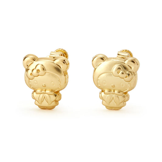 Hello Kitty & Mimmy 18K鍍金耳環