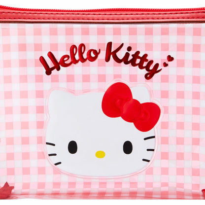 Hello Kitty 透明格仔拉鍊袋