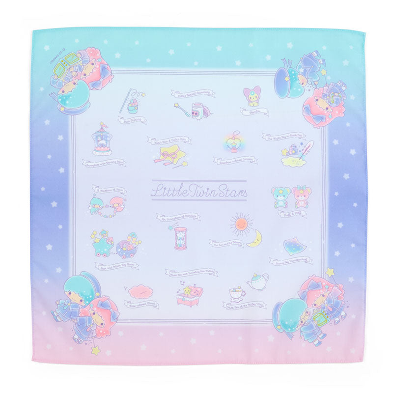 Little Twin Stars 圖鑑系列手巾仔連皮製袋