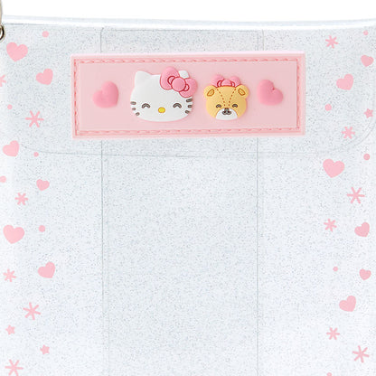 Hello Kitty 透明收納袋配心形匙扣