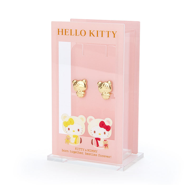 Hello Kitty & Mimmy 18K鍍金耳環