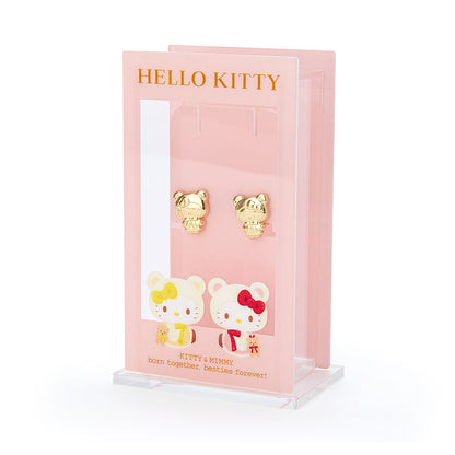 Hello Kitty & Mimmy 18K鍍金耳環