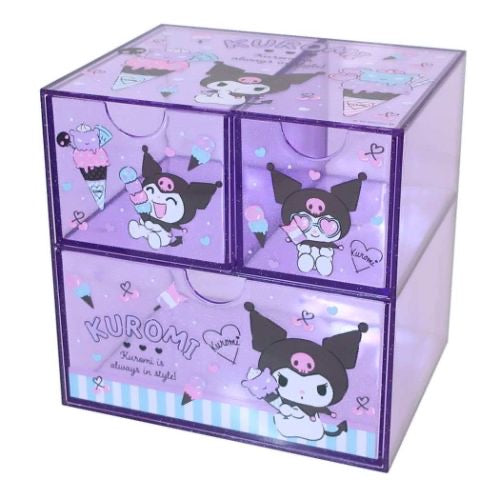 Kuromi 3格櫃桶