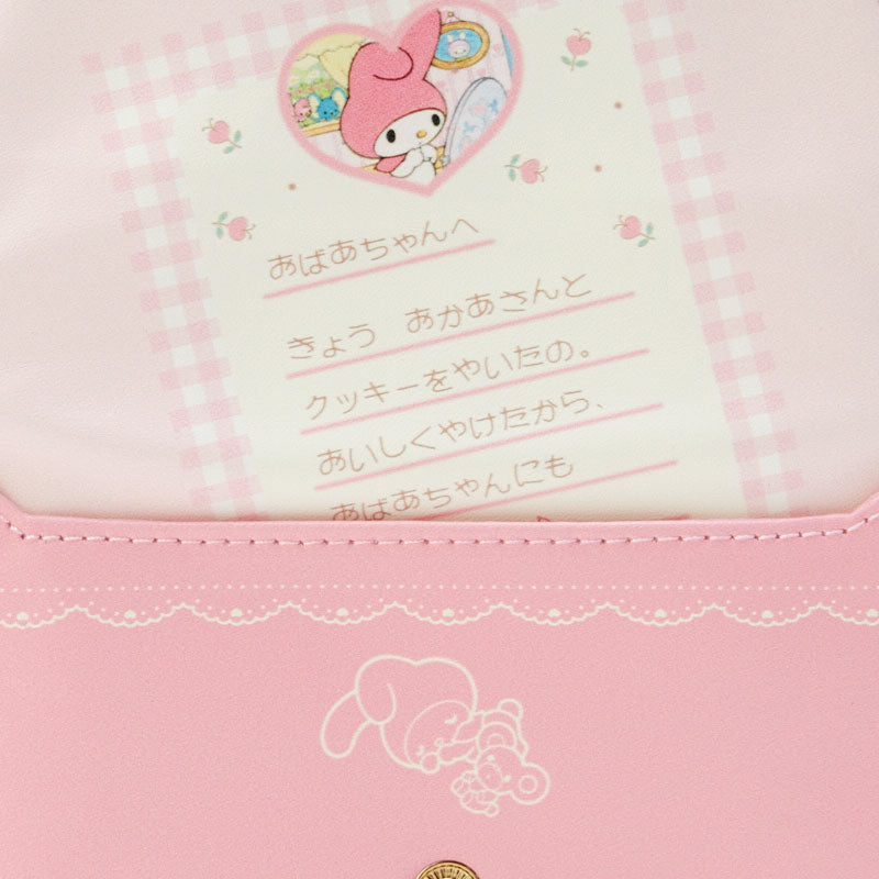 My Melody 懷舊信封造型皮製拉鍊袋