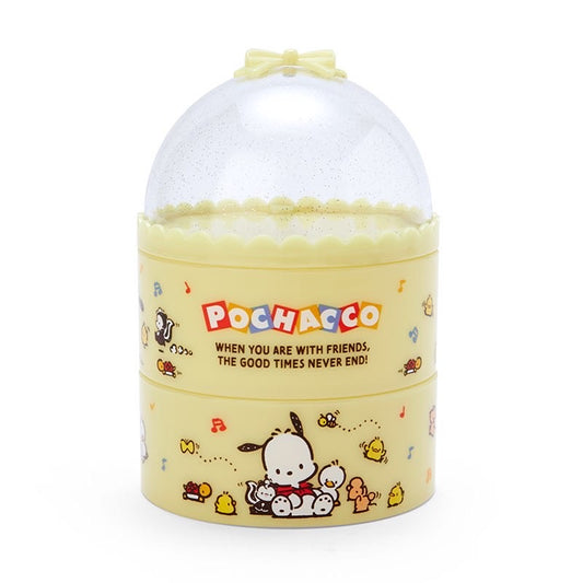 Pochacco 透明蓋圓形兩層收納盒