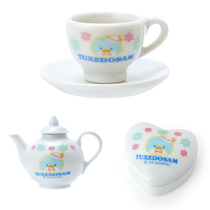 Tuxedosam 迷你陶瓷茶杯+茶壺+心形盒仔