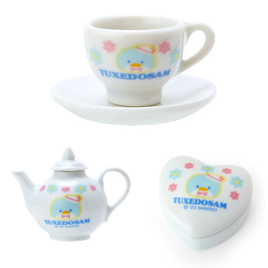 Tuxedosam 迷你陶瓷茶杯+茶壺+心形盒仔