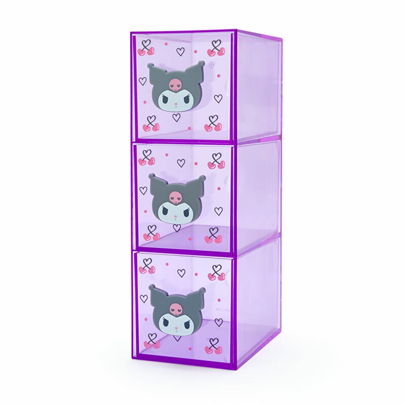 Kuromi 透明3格櫃桶