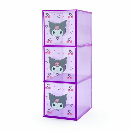 Kuromi 透明3格櫃桶