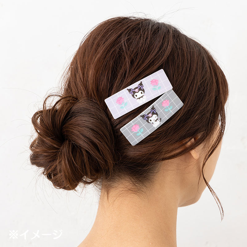 Hello Kitty 2個裝格仔髮夾