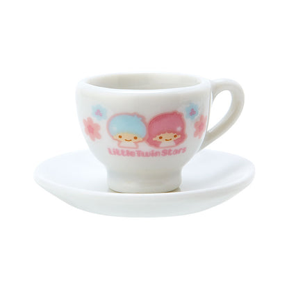Little Twin Stars 迷你陶瓷茶杯+茶壺+心形盒仔