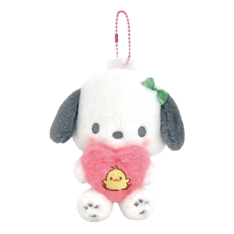 Pochacco 抱住朋友仔心心公仔掛件
