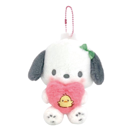 Pochacco 抱住朋友仔心心公仔掛件