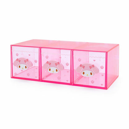 My Melody 透明3格櫃桶