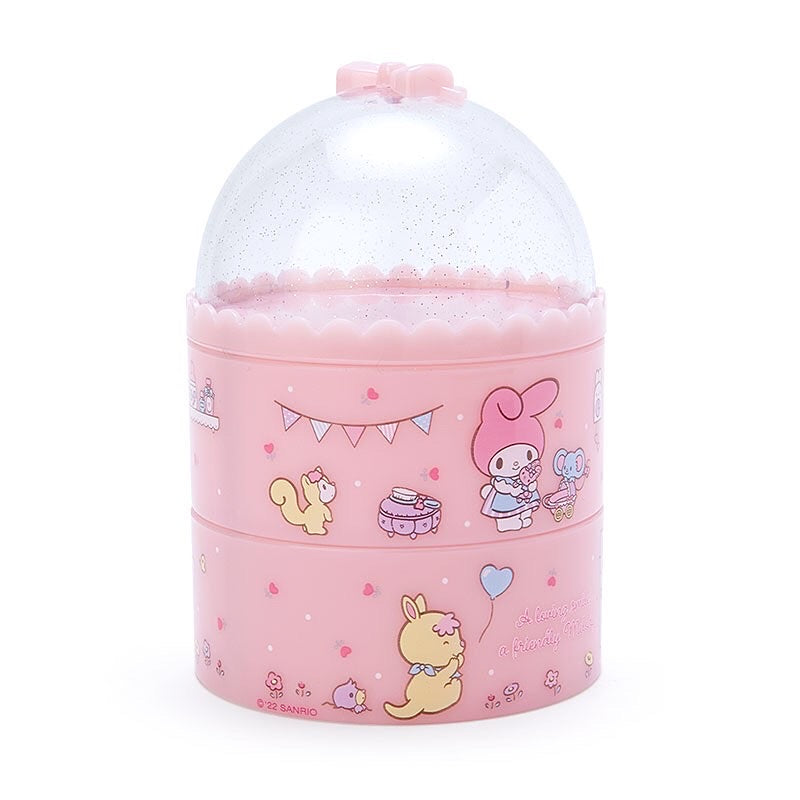 My Melody 透明蓋圓形兩層收納盒